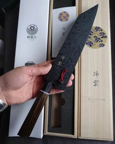 Ніж Кірітсуке (Kiritsuke) 210mm, Kanetsugu Zuiun, сталь SPS 2 - Thumbnail 7