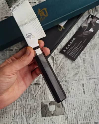 Ніж Накірі (Nakiri) 170mm, Kai Shun Dual Core, сталь VG10/VG2 - Thumbnail 3