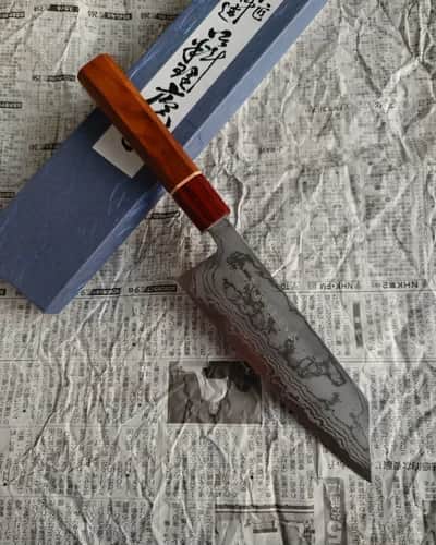 Ніж Бунка (Bunka) 175mm, Minamoto, сталь Aogami 2  - Thumbnail 1