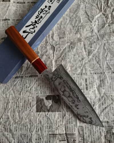 Ніж Бунка (Bunka) 175mm, Minamoto, сталь Aogami 2  - Thumbnail 2