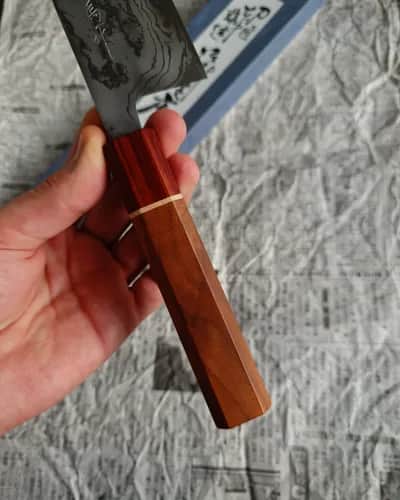 Ніж Бунка (Bunka) 175mm, Minamoto, сталь Aogami 2  - Thumbnail 4