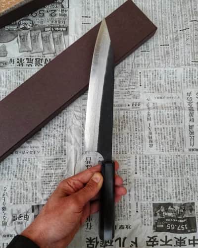 Ніж Кірітсуке (Kiritsuke) 210mm, Yoshimi Kato, сталь Aogami Super  - Thumbnail 4