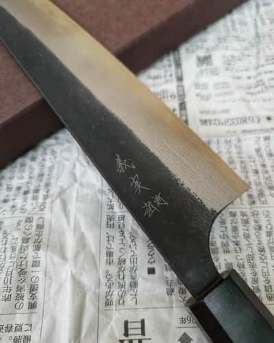 Ніж Кірітсуке (Kiritsuke) 210mm, Yoshimi Kato, сталь Aogami Super  - Thumbnail 6
