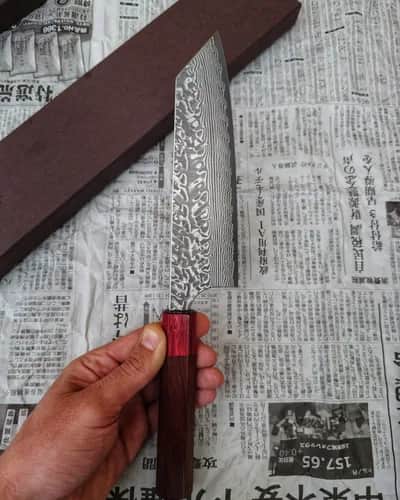 Ніж Бунка (Bunka) 170mm, Yoshimi Kato, сталь SG2 - Thumbnail 3