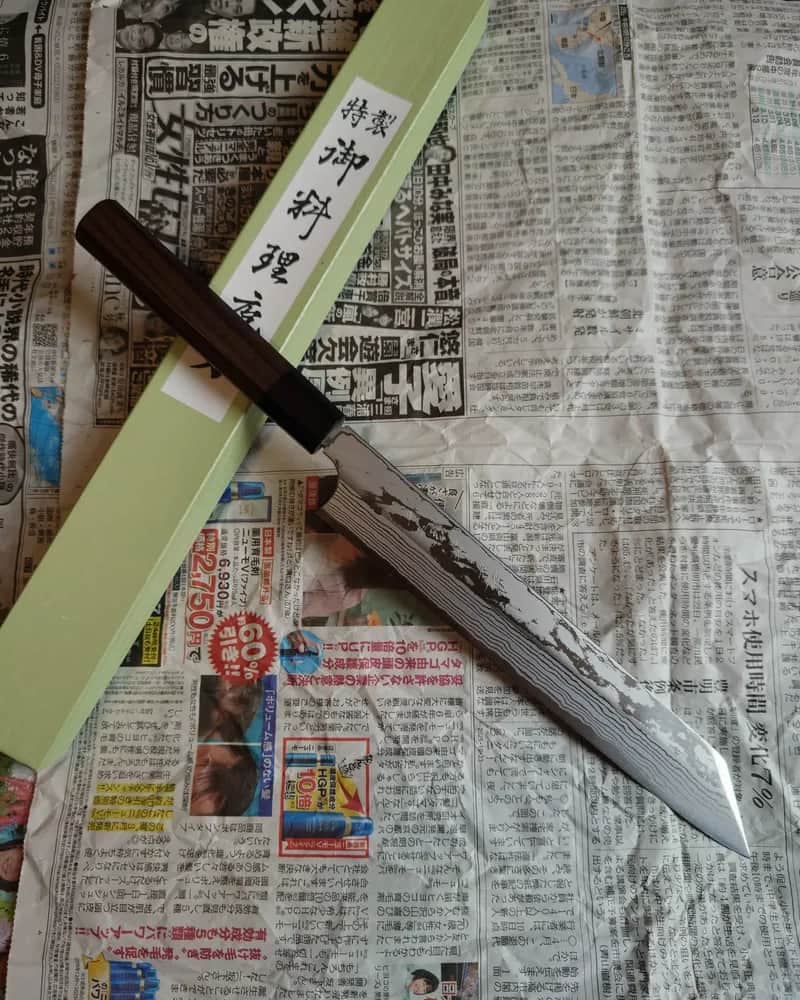 Ніж Янагіба, (Yanagiba - Kiritsuke), Hideo Kitaoka, сталь Shirogami 1