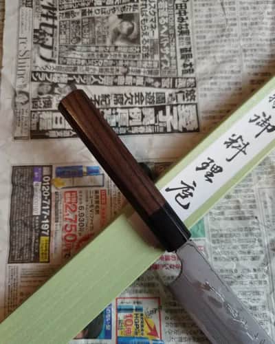 Ніж Янагіба, (Yanagiba - Kiritsuke), Hideo Kitaoka, сталь Shirogami 1 - Thumbnail 7