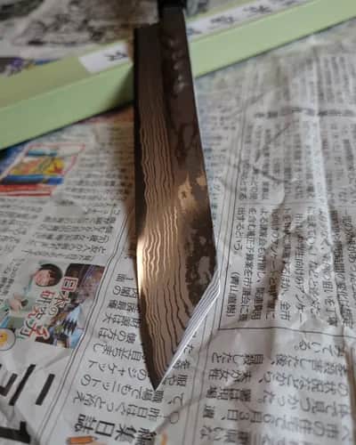 Ніж Янагіба, (Yanagiba - Kiritsuke), Hideo Kitaoka, сталь Shirogami 1 - Thumbnail 5