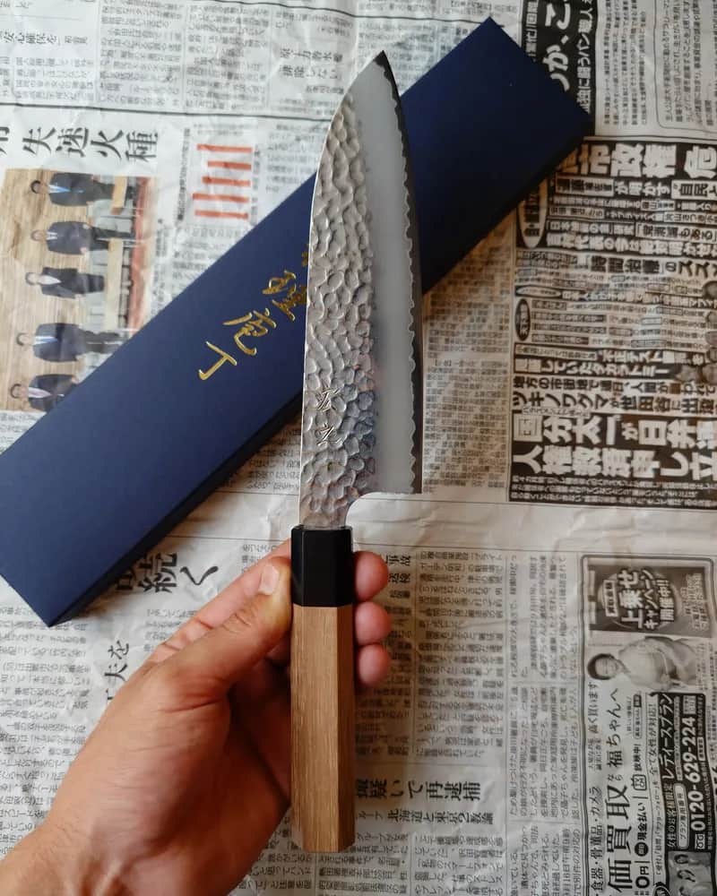 Ніж Сантоку (Santoku) 175mm, Hiroyuki Sakai, сталь HAP40