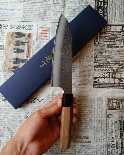Ніж Сантоку (Santoku) 175mm, Hiroyuki Sakai, сталь HAP40 - Thumbnail 2