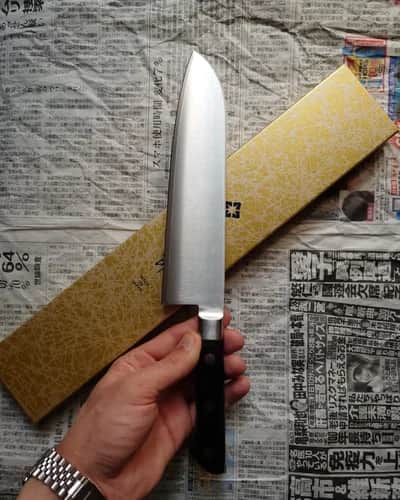 Ніж Сантоку (Santoku) 210mm, Tojiro F-500, сталь VG10  - Thumbnail 2