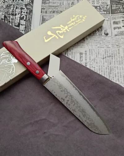Ніж Сантоку (Santoku) 170mm, Kunio Masutani, сталь VG10 - Thumbnail 2