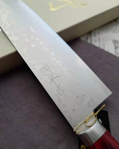 Ніж Сантоку (Santoku) 170mm, Kunio Masutani, сталь VG10 - Thumbnail 3