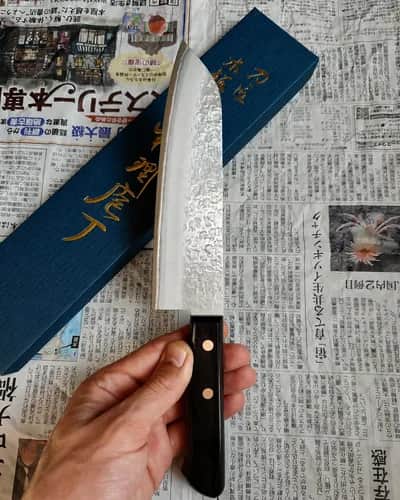 Ніж Сантоку (Santoku) 170mm, Takamura Chromax Pakka, сталь Chromax - Thumbnail 2