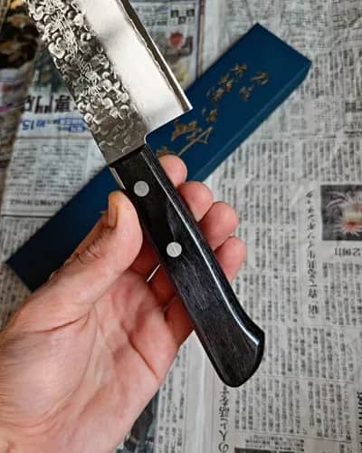 Ніж Сантоку (Santoku) 170mm, Takamura Chromax Pakka, сталь Chromax - Thumbnail 3
