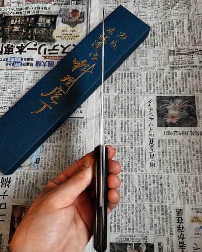 Ніж Сантоку (Santoku) 170mm, Takamura Chromax Pakka, сталь Chromax - Thumbnail 4