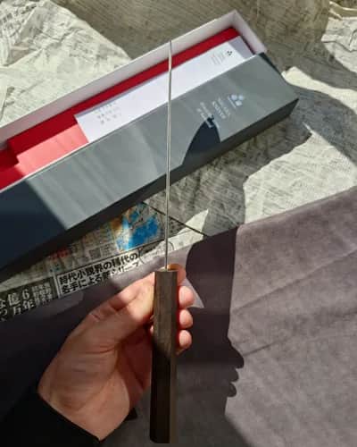 Ніж Гюто (Gyuto) 200mm, Nigara Hamono, сталь Aogami Super  - Thumbnail 4