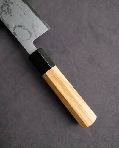 Ніж Сантоку (Santoku) 180mm, Tadafusa Hamono, сталь Shirogami 2 - Thumbnail 4