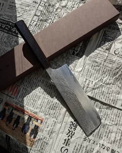 Ніж Накірі (Nakiri) 180mm, Yoshimi Kato, сталь SG-2 - Thumbnail 2