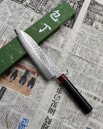 Ніж Сантоку (Santoku) 180mm, Seto Iseya, сталь VG10  - Thumbnail 2