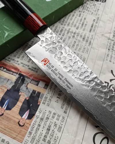 Ніж Сантоку (Santoku) 180mm, Seto Iseya, сталь VG10  - Thumbnail 3