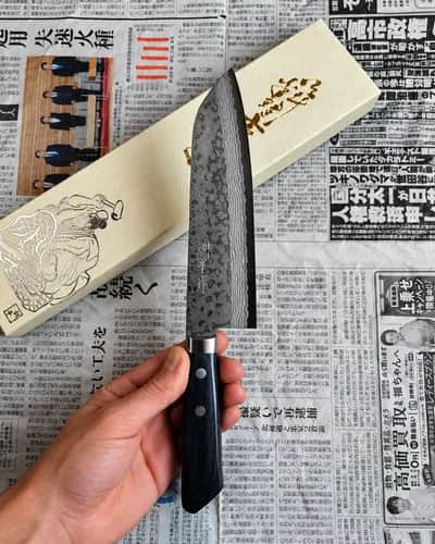 Ніж Сантоку (Santoku) 170mm, Kunio Masutani, сталь VG10 - Thumbnail 1