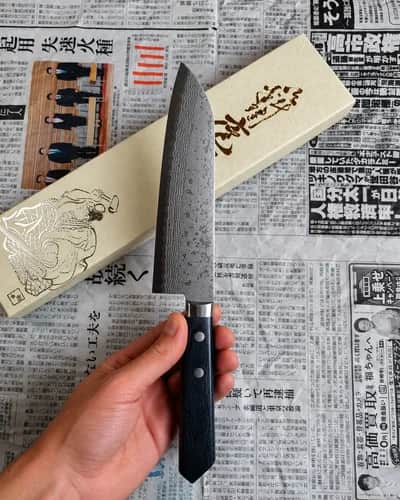 Ніж Сантоку (Santoku) 170mm, Kunio Masutani, сталь VG10 - Thumbnail 2