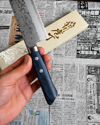 Ніж Сантоку (Santoku) 170mm, Kunio Masutani, сталь VG10 - Thumbnail 3
