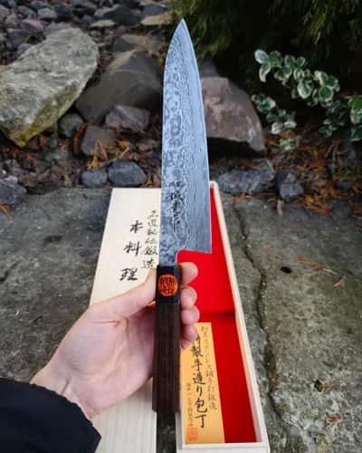 Ніж Гюто (Gyuto) 210mm, Shigeki Tanaka, сталь SG2 - Thumbnail 2