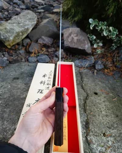 Ніж Гюто (Gyuto) 210mm, Shigeki Tanaka, сталь SG2 - Thumbnail 6