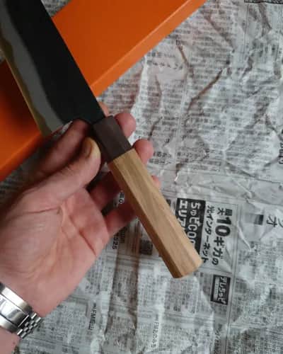 Ніж бунка (Bunka) 170mm, Kyohei Shindo, сталь Aogami 2 - Thumbnail 5