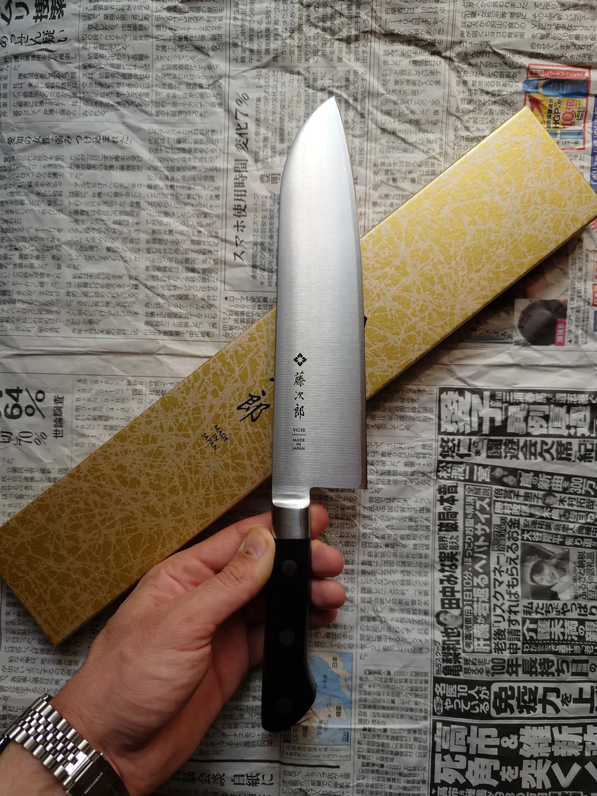 Ніж Сантоку (Santoku) 210mm, Tojiro F-500, сталь VG10 
