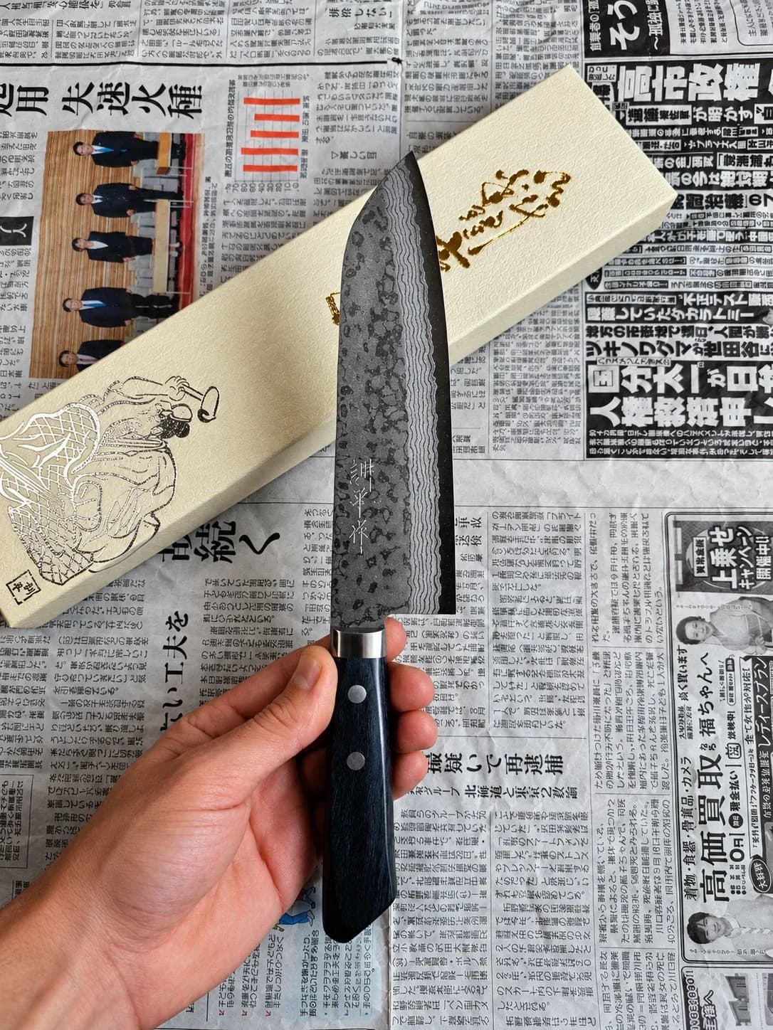 Ніж Сантоку (Santoku) 170mm, Kunio Masutani, сталь VG10