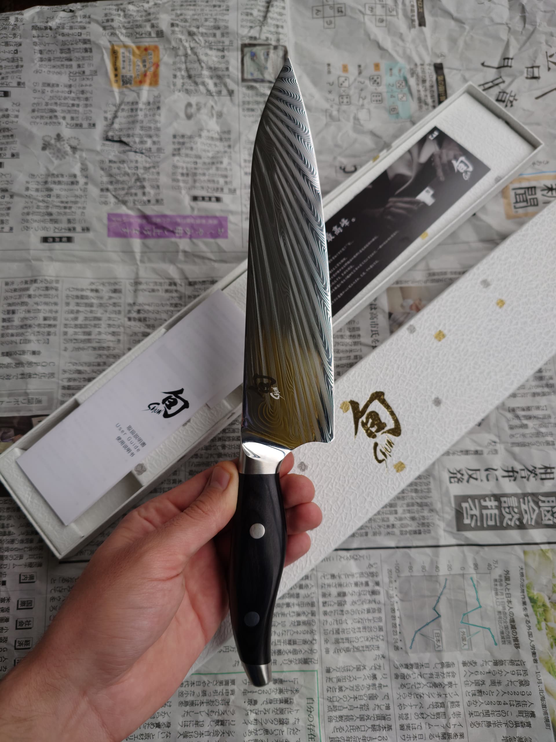 Ніж Гюто (Gyuto) 200mm, Kai Shun Nagare, VG10 / VG2