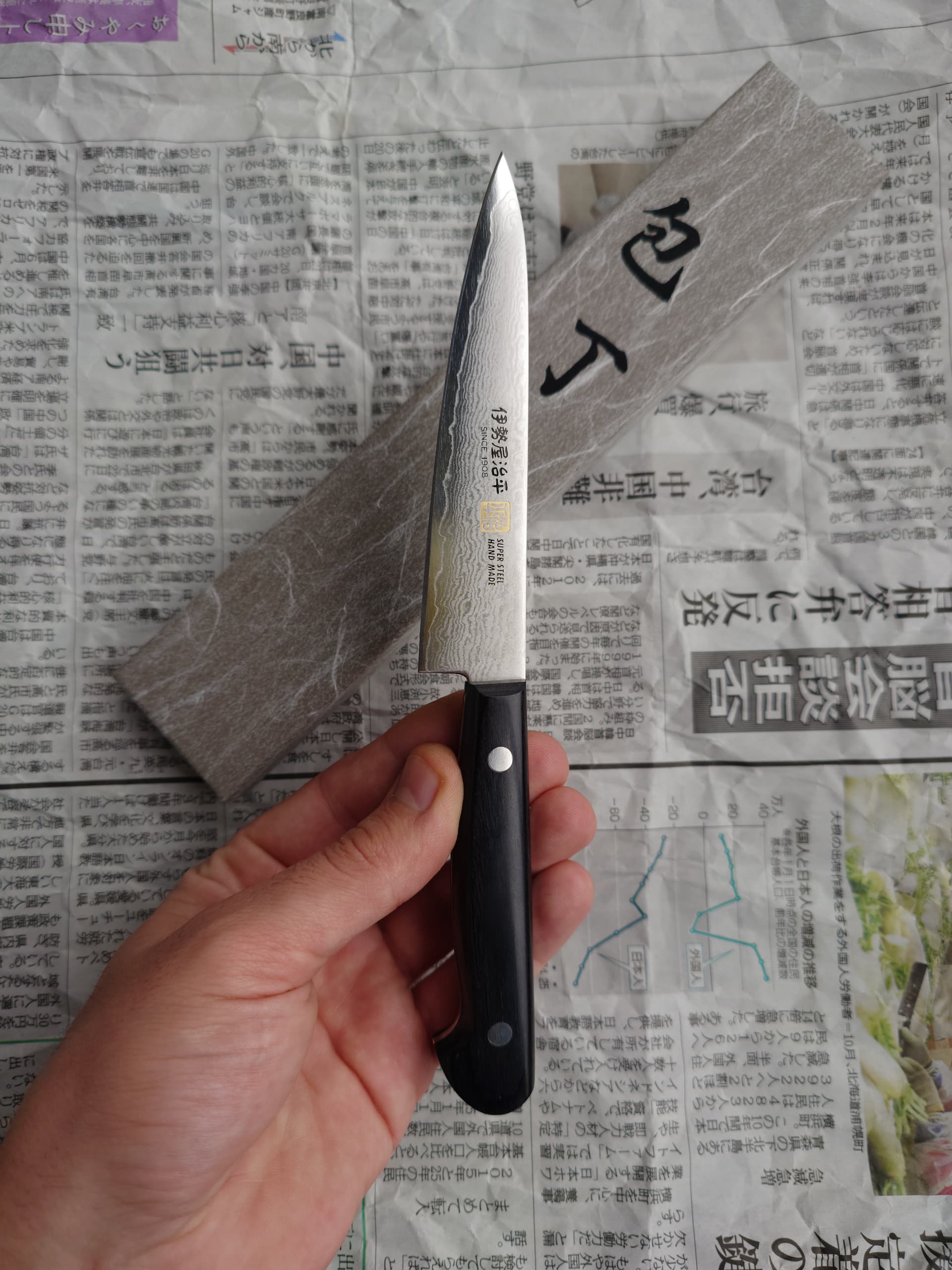 Ніж Петті (Petty) 120mm, Seto Iseya, сталь VG10