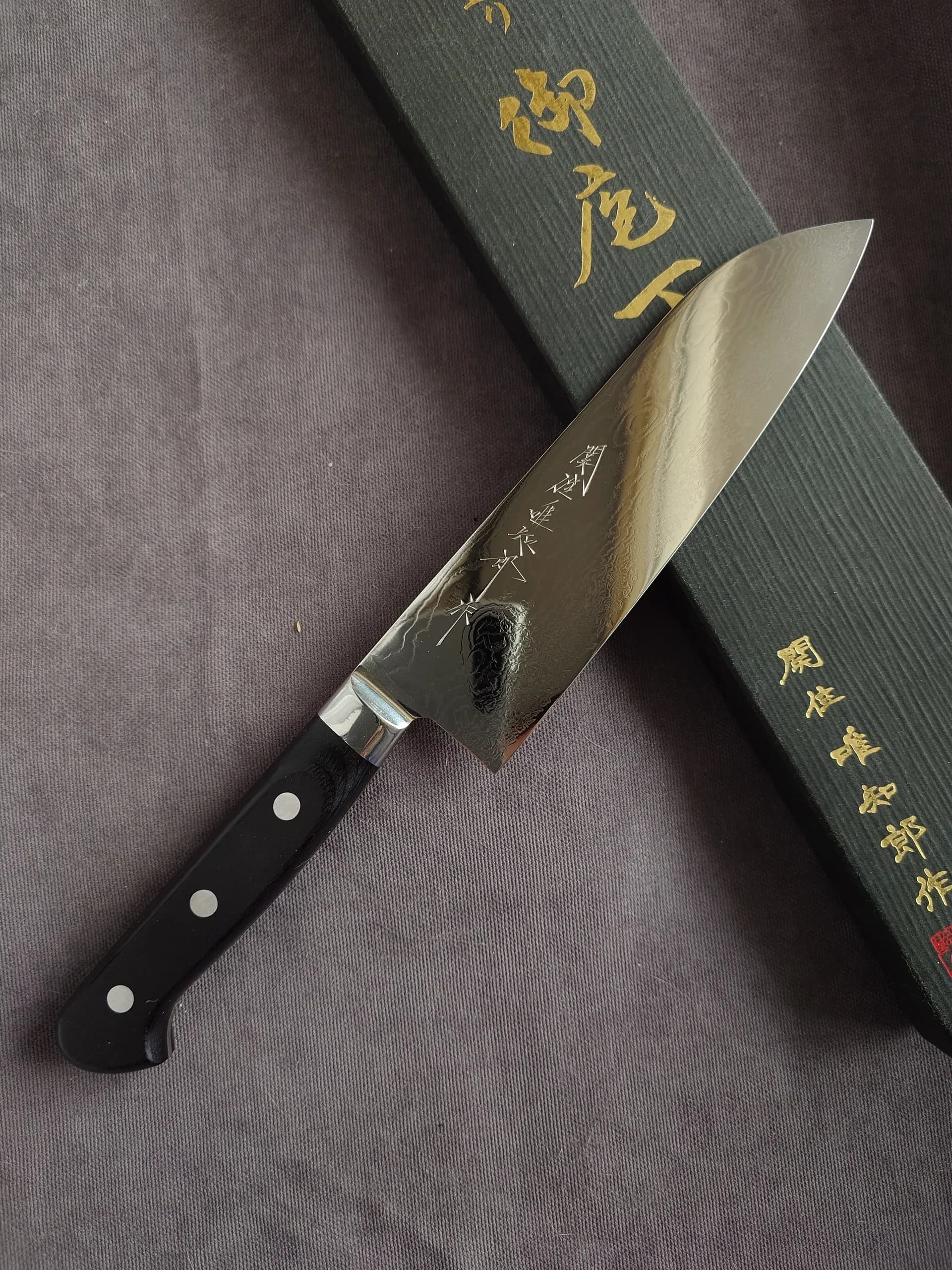 Ніж Сантоку (Santoku), Ichiro Hattori, сталь VG10
