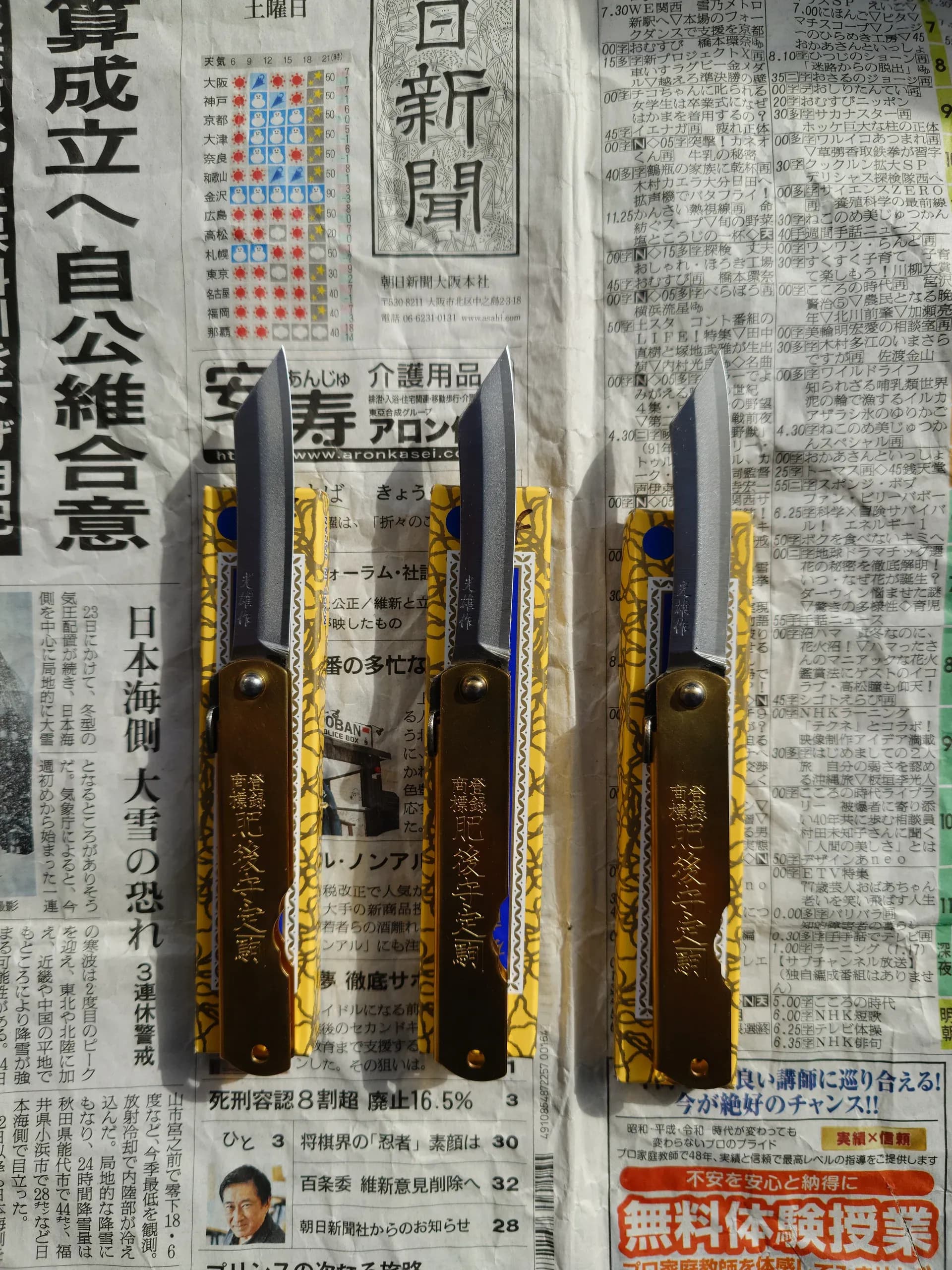 Ніж Higonokami, Nagao Kanekoma, сталь Aogami 2