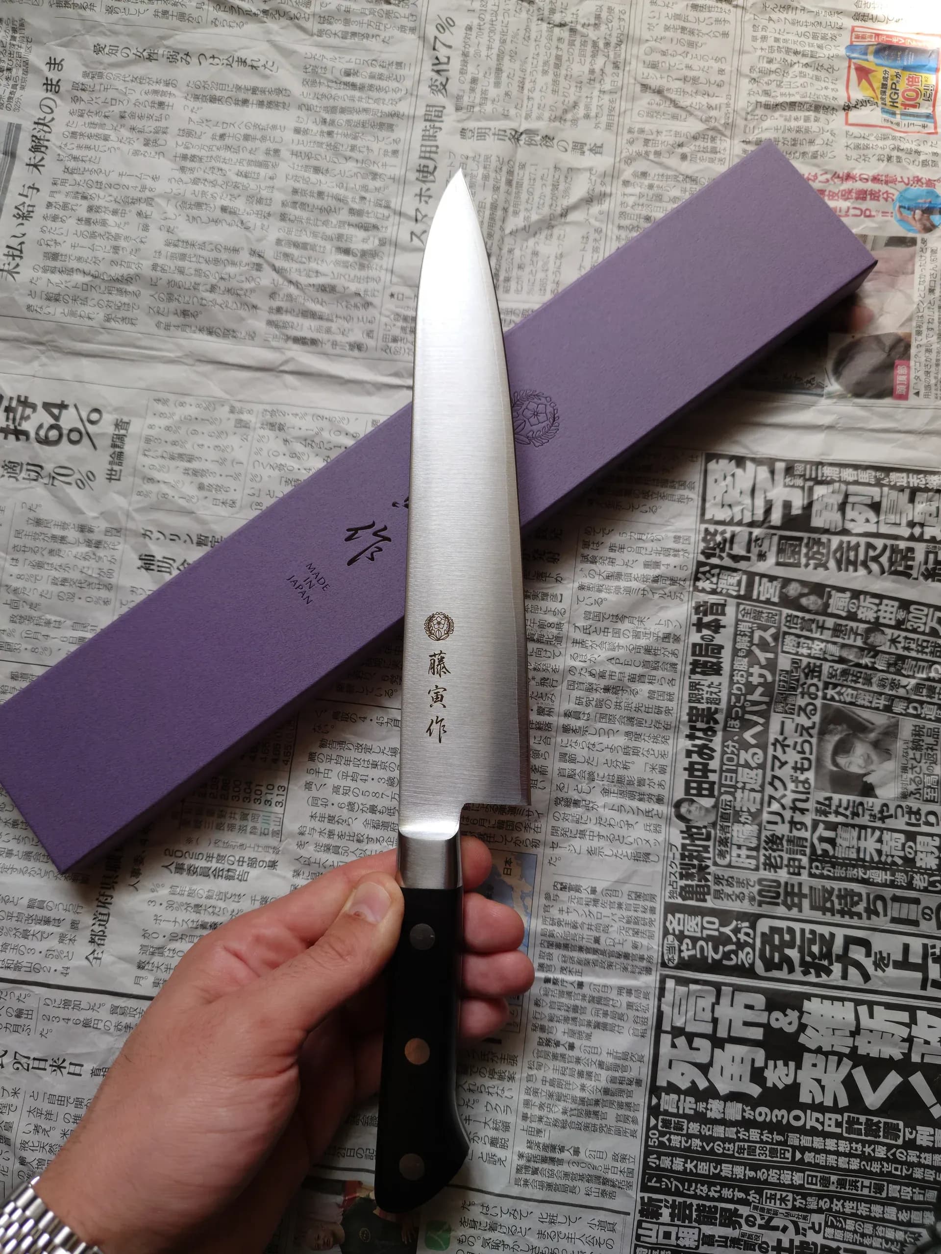 Ніж Гюто (Gyuto) 210mm, Fujitora, сталь VG10