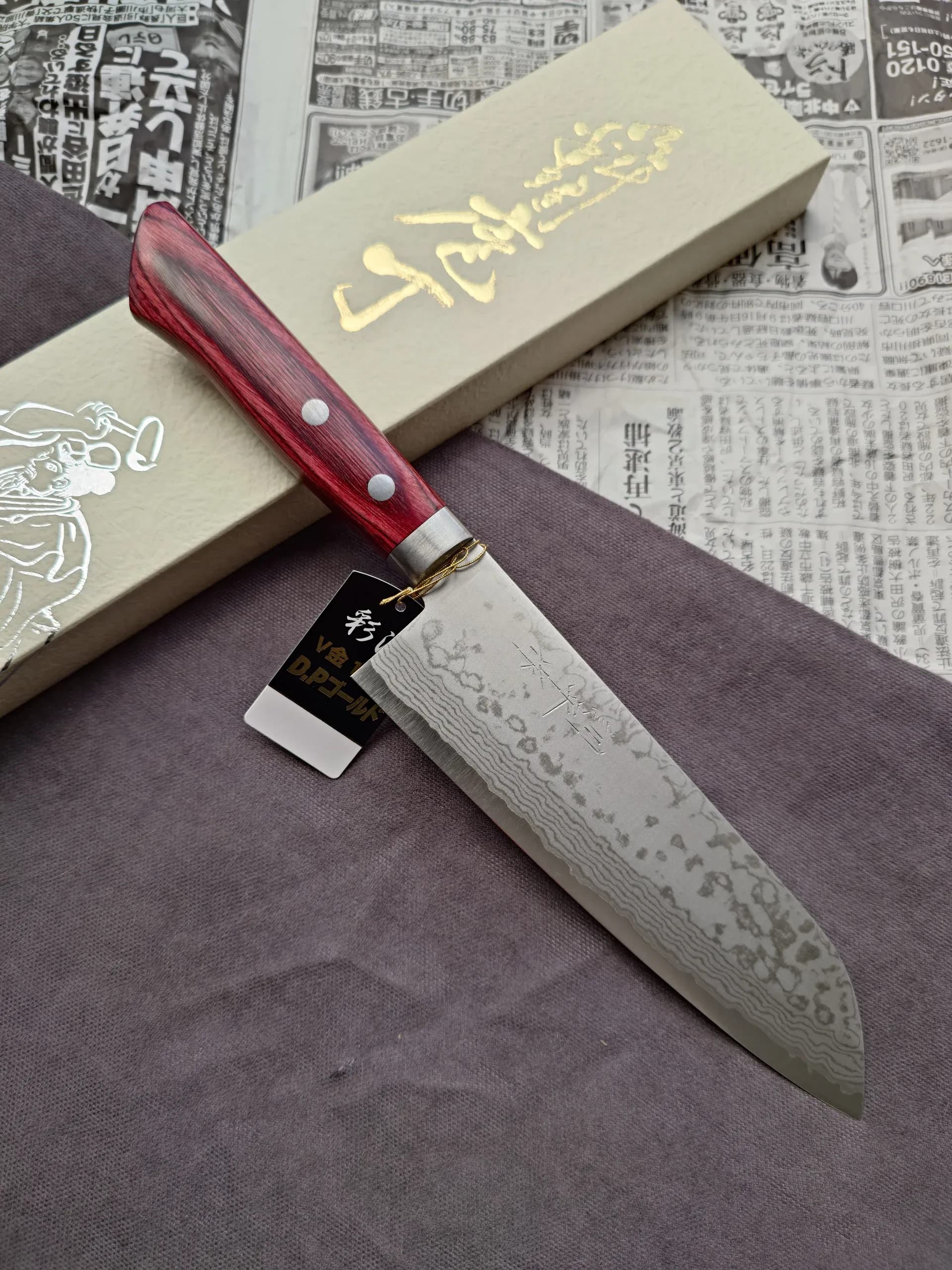 Ніж Сантоку (Santoku) 170mm, Kunio Masutani, сталь VG10