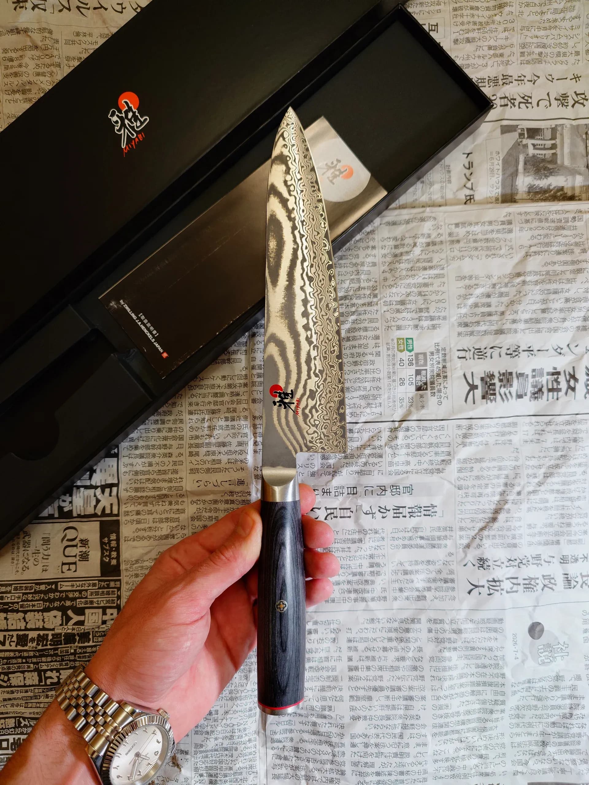Ніж люто (Gyuto) 200mm, Miyabi Kaizen 2, сталь VG-10
