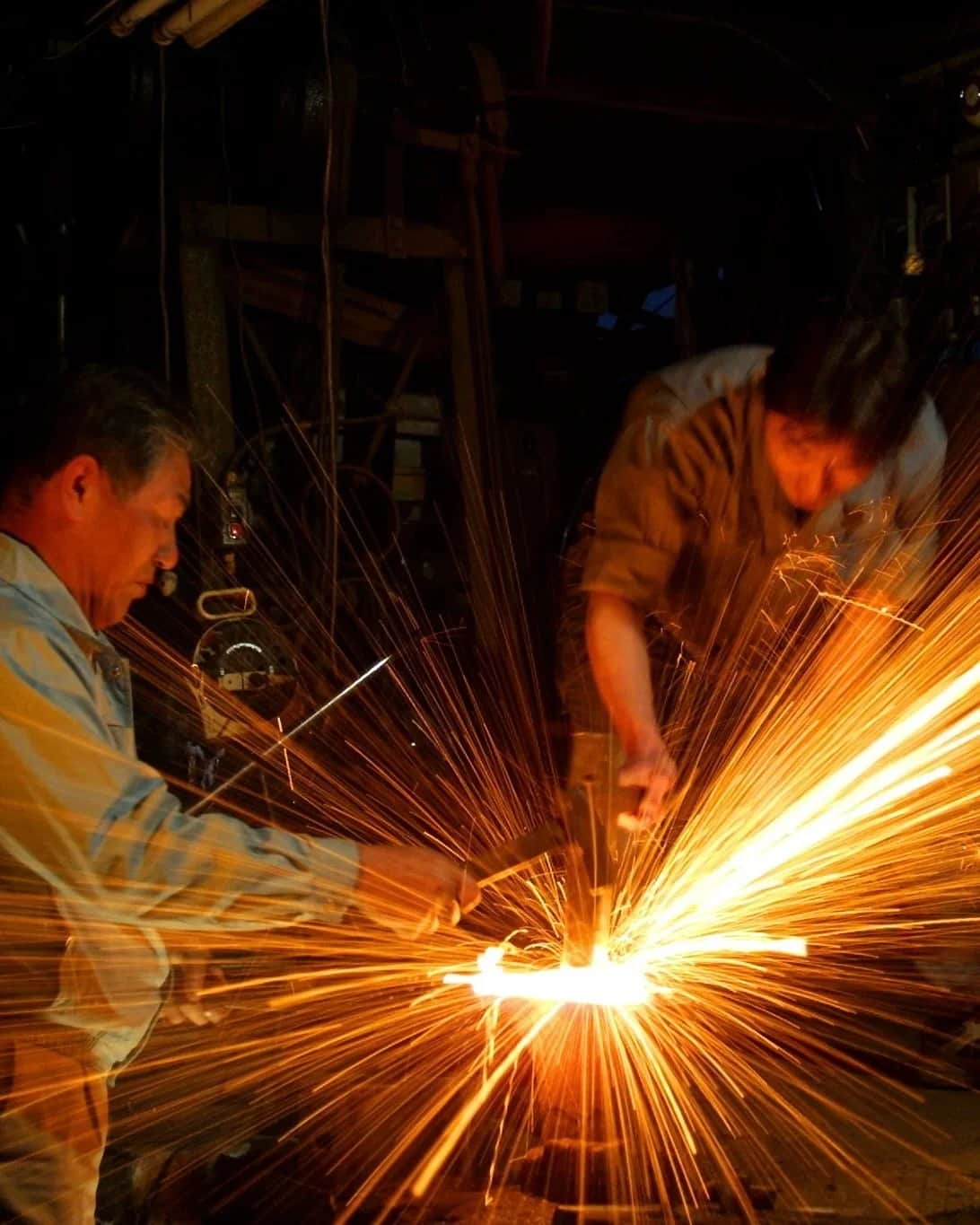 Japanese Master Blacksmith at work
